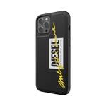 Diesel Moulded Case Embroidery iPhone 12 Pro Max czarno-limonkowy/black-lime 42508