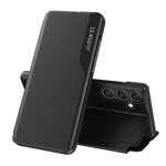 ECO LEATHER VIEW CASE COVER FOR SAMSUNG GALAXY A24 4G WITH A FLIP STAND BLACK