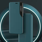 ECO LEATHER VIEW CASE ELEGANT BOOKCASE TYPE CASE WITH KICKSTAND FOR IPHONE 13 MINI BLUE