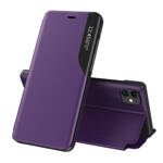 ECO LEATHER VIEW CASE ELEGANT BOOKCASE TYPE CASE WITH KICKSTAND FOR IPHONE 13 PRO MAX PURPLE