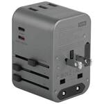 ENERGEA ład. siec. 3xUSB+2xUSB-C PD-PPS-QC 3.0 35.5W 3A2C adapter 4w1 US/UA/EU/UK szary/gunmetal Travelworld