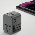 ENERGEA ład. siec. 3xUSB+2xUSB-C PD-PPS-QC 3.0 35.5W 3A2C adapter 4w1 US/UA/EU/UK szary/gunmetal Travelworld