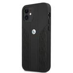 Etui BMW BMHCP12SRSPPK iPhone 12 mini  5,4" czarny/black hardcase Leather Curve Perforate