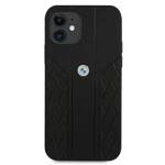 Etui BMW BMHCP12SRSPPK iPhone 12 mini  5,4" czarny/black hardcase Leather Curve Perforate