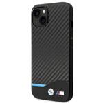 Etui BMW BMHCP14S22NBCK iPhone 14 / 15 / 13 6.1" czarny/black Leather Carbon