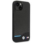 Etui BMW BMHCP14S22NBCK iPhone 14 / 15 / 13 6.1" czarny/black Leather Carbon