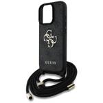 Etui Guess 4G Big Logo Cord Stap          Crossbody do iPhone 16 Pro czarny