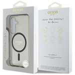 Etui Guess Glitter Circle Classic Logo    MagSafe do Samsung Galaxy S25 czarny