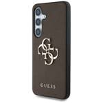 Etui Guess Grained Big 4G Logo Small      Classic Logo do Samsung Galaxy S25 brązowy