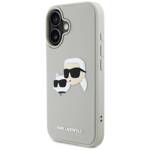 Etui Karl Lagerfeld HC 3D Rubber Double   Heads do iPhone 16 beżowy