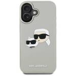 Etui Karl Lagerfeld HC 3D Rubber Double   Heads do iPhone 16 beżowy