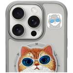 Etui Nimmy Glasses Cool Cat MagSafe do    iPhone 16 Pro Max szary