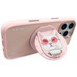 Etui Nimmy Glasses Cool Cat do iPhone 16  Pro różowy