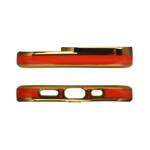 FASHION CASE FOR IPHONE 13 PRO GOLD FRAME GEL COVER RED