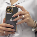 FASHION CASE FOR IPHONE 13 PRO GOLD FRAME GEL COVER WHITE