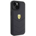 Ferrari FEHCP15SRDUK iPhone 15 / 14 / 13  6.1" czarny/black hardcase Quilted Metal Logo