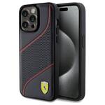 Ferrari FEHCP15XPWAK iPhone 15 Pro Max  6.7" czarny/black hardcase Perforated Waves Metal Logo