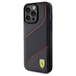 Ferrari FEHCP15XPWAK iPhone 15 Pro Max  6.7" czarny/black hardcase Perforated Waves Metal Logo