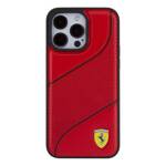 Ferrari FEHCP15XPWAR iPhone 15 Pro Max  6.7" czerwony/red hardcase Perforated Waves Metal Logo