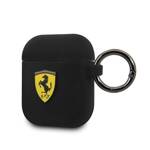 Ferrari FESACCSILSHBK AirPods 1/2 cover czarny/black Silicone