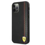 Ferrari FESAXHCP12LBK iPhone 12 Pro Max 6,7" czarny/black hardcase On Track Carbon Stripe