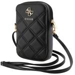 GUESS BAG GUWBZPSQSSGK BLACK/BLACK ZIP QUILTED 4G