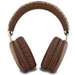 GUESS BLUETOOTH HEADPHONES GUBHK1GCTCSW BROWN/BROWN GCUBE METALLIC SCRIPT LOGO