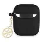 GUESS GUA2LSC4EK AIRPODS 1/2 COVER BLACK/BLACK SILICONE CHARM 4G COLLECTION