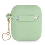 GUESS GUA2LSCHSN AIRPODS 1/2 COVER GREEN/GREEN SILICONE CHARM HEART COLLECTION