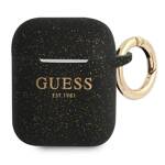 GUESS GUA2SGGEK AIRPODS 1/2 COVER BLACK/BLACK SILICONE GLITTER