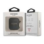 GUESS GUA2SGGEK AIRPODS 1/2 COVER BLACK/BLACK SILICONE GLITTER