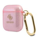 GUESS GUA2UCG4GP AIRPODS 1/2 COVER PINK/PINK GLITTER COLLECTION