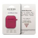 GUESS GUACSILGLFU AIRPODS 1/2 COVER FUKSJA/FUCHSIA SILICONE GLITTER