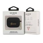 GUESS GUAPLSCHSK AIRPODS PRO COVER CZARNY/BLACK SILICONE CHARM HEART COLLECTION