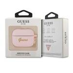 GUESS GUAPSSI AIRPODS PRO COVER PINK/PINK SILICONE VINTAGE SCRIPT