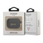 GUESS GUAPSSSK AIRPODS PRO COVER CZARNY/BLACK SILICONE VINTAGE SCRIPT