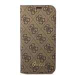 GUESS GUBKP14SHG4SHW IPHONE 14/15/13 6.1 "BROWN / BROWN BOOK 4G VINTAGE GOLD LOGO