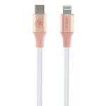 GUESS GUCLLALRGDP USB-C CABLE - LIGHTNING 1.5M FAST CHARGING PINK/PINK EBOSSED LOGO