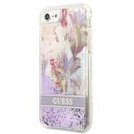 GUESS GUHCI8LFLSU IPHONE SE 2022 / SE 2020 / 7/8 PURPLE / PURPLE HARDCASE FLOWER LIQUID GLITTER