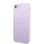 GUESS GUHCI8PSASBPU IPHONE 7/8 / SE 2020 / SE 2022 HARDCASE PURPLE / PURPLE SAFFIANO HOT STAMP & METAL LOGO