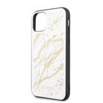 GUESS GUHCN58MGGWH IPHONE 11 PRO WHITE/WHITE HARD CASE GLITTER MARBLE GLASS