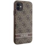 GUESS GUHCN61P4SNW IPHONE 11 / XR BROWN / BROWN HARDCASE 4G STRIPE