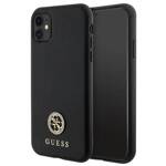 GUESS GUHCN61PS4DGPK IPHONE 11 / XR 6.1 "BLACK / BLACK HARDCASE STRASS METAL LOGO