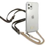 GUESS GUHCP12LKC4GSGO IPHONE 12 PRO MAX 6.7 "TRANSPARENT HARDCASE 4G GOLD CHAIN