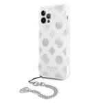 GUESS GUHCP12LKSPESI IPHONE 12 PRO MAX 6.7 "SILVER/SILVER HARDCASE PEONY CHAIN COLLECTION