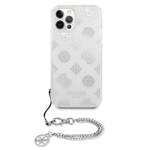 GUESS GUHCP12LKSPESI IPHONE 12 PRO MAX 6.7 "SILVER/SILVER HARDCASE PEONY CHAIN COLLECTION