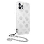 GUESS GUHCP12LKSPESI IPHONE 12 PRO MAX 6.7 "SILVER/SILVER HARDCASE PEONY CHAIN COLLECTION