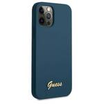 GUESS GUHCP12LLSLMGBL IPHONE 12 PRO MAX 6.7 "BLUE/BLUE HARDCASE METAL LOGO SCRIPT