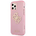 GUESS GUHCP12LPCGL4GPI IPHONE 12 PRO MAX 6.7 "PINK/PINK HARD CASE GLITTER 4G BIG LOGO