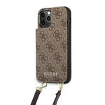 GUESS GUHCP12MCB4GB IPHONE 12/12 PRO 6.1 "BROWN / BROWN HARDCASE 4G CROSSBODY CARDSLOT